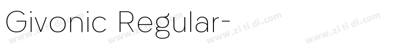 Givonic Regular字体转换